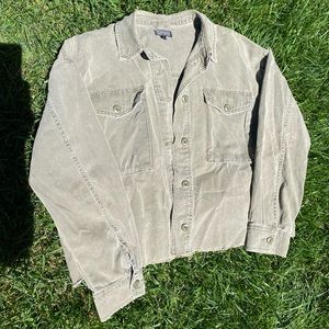 Super cute TopShop army olive green canvas jacket!